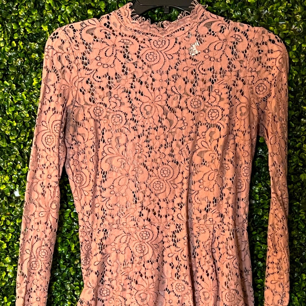H&M Mauve Lace Blouse